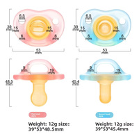Sucette populaire pour bébé-Matériau super doux-Sans BPA-Tétine d'imitation de lait maternel-Avec poignée-Aide à dormir