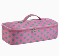 Tas Penyimpanan Pengering Rambut Polka Dot Tas Penyimpanan Pengering Rambut Portabel Kapasitas Besar untuk Alat Pengeriting Rambut