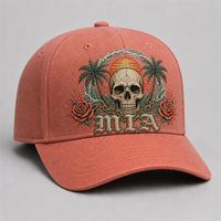 Casquette de baseball personnalisée style Old English, 5 panneaux, visière incurvée, style Dad Hat, streetwear urbain West Coast, vente en gros, faible MOQ