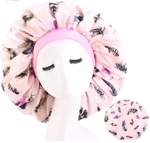Gorro <span class=keywords><strong>de</strong></span> dormir <span class=keywords><strong>de</strong></span> satén grande, gorro <span class=keywords><strong>de</strong></span> dormir <span class=keywords><strong>de</strong></span> noche elástico <span class=keywords><strong>de</strong></span> seda, gorro <span class=keywords><strong>de</strong></span> noche, cubierta <span class=keywords><strong>de</strong></span> cabeza con banda ancha cómoda para mujer - Product Image 5