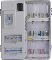 Caja de medidor de plástico transparente impermeable para exteriores, distribución monofásica trifásica prepagada para el hogar, Material ABS y PC IP68
