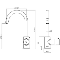Système de robinet d'eau bouillante et d'eau froide Iwater 2 en 1, robinet latéral de cuisine