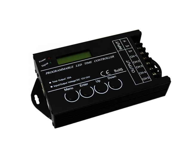DC 12-24V 5 Channels WIFI Time Programmable Lighting Control System Manual Switch 20A CE ROHS Certified for Light Box
