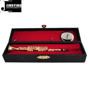 2024 Jingying música miniatura latón <span class=keywords><strong>viento</strong></span> <span class=keywords><strong>instrumentos</strong></span> musicales modelo, Mini clarinete modelo decoración del hogar instrumento <span class=keywords><strong>de</strong></span> cumpleaños regalo - Product Image 1