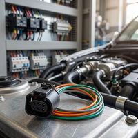 Arnés de Cableado Automotriz Personalizado, Conector Hembra Impermeable de 6 Vías, Cable Multicolor para Motor de Limpiaparabrisas y Sensor de Aceleración