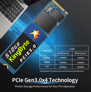 Ổ cứng thể rắn NVMe 512GB tốc độ đọc 2000MB/s PCIe <span class=keywords><strong>3</strong></span> SSD M.2 NVMe Gen3 vỏ kim loại NVMe SSD M2 - Product Image 2