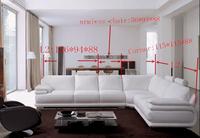 Canapé d'angle moderne en cuir courbé, canapé d'angle spacieux avec appui-tête pour chambre à coucher/salon/hôtel/appartement