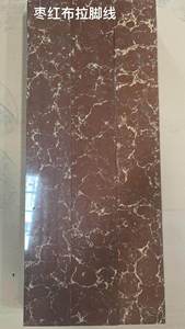 Carreaux de plinthe en céramique brillante à motif marbré, résistants à l'usure, antidérapants, surface pleine masse pour escalier, hôtel, villa, 80x1100mm - Product Image 6