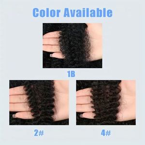 Queue de cheval à cordon en gros, <span class=keywords><strong>chignon</strong></span> bouffant doux, court, style Marley Afro crépu bouclé, à clipser avec élastique - Product Image 6