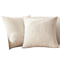 Housse de coussin carrée épaisse en fibre de polyester de couleur unie, style moderne et minimaliste, pour canapé, chambre à coucher, ou comme coussin de dossier