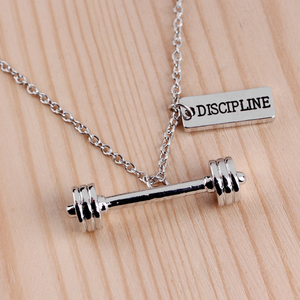 Collar con mancuernas fuerte es hermoso encanto gimnasio colgante levantamiento de pesas Crossfit joyería - Product Image 5