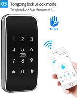 Cerradura Inteligente Digital RFID con Teclado para Gabinetes TTlock APP, Modo Público para Muebles de Hotel, Desbloqueo Remoto Opcional, Madera y Aluminio