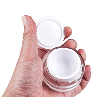 Pot en acrylique vide à double paroi en plastique cosmétique de soins de la peau de 5g 10g 15g 20g 30g 50g avec couvercles