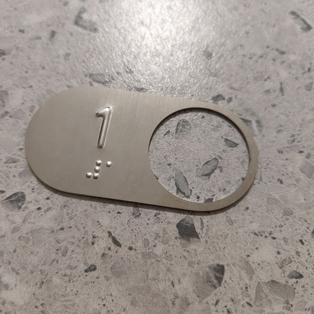 1St Floor Elevator Jamb Plate Sign With Braille and Raised Number