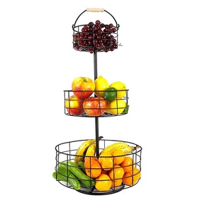 Metal Fruits Basket <b>Stand</b> for <b>Vegetables</b> Basket Fruit for Kitchen Storage Basket Storage Organizer Rack - Product Image 4