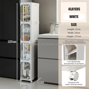 Bán Buôn 4 Lớp Khoảng Cách Lưu Trữ Tủ Lưu Trữ Ngăn Kéo Tủ Nhà Bếp Phòng Tắm Lưu Trữ Cán Tiện Ích Giỏ Hàng Với Bánh Xe - Product Image 4