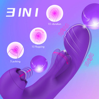 3 in 1 Damen Sexspielzeug mit 10 Flattern 10 Vibrieren & 10 Klopfen G-Punkt Vibratoren Klitoris Nippel Anal Stimulator Vibrator
