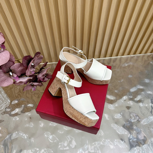 Sandalias de Plataforma con Tacón Cuadrado Grueso para Mujer, Transpirables y Cómodas, con Entresuela de Cuero Genuino, Moda de Verano - Product Image 5