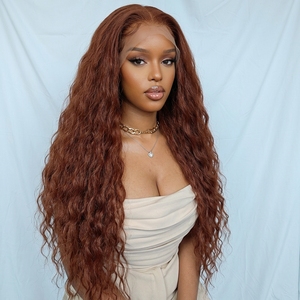 KEMY HAIR New Auburn 34" Synthetic <strong>Wigs</strong> HD Lace Front Deep Curl <strong>Braided</strong> Heat Resistant Fiber Blend Synthetic <strong>Wig</strong> for Black Women - Product Image 6