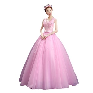 Pink Tulle Dress Long Skirt Stage <b>Performance</b> Costume Women Slimming Puffy Skirt Art Exam <b>Wear</b> - Product Image 5
