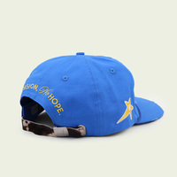 Casquette de baseball en coton non structurée à profil bas, style rétro vintage, avec broderie et patch, visière vieillie et sangle en cuir
