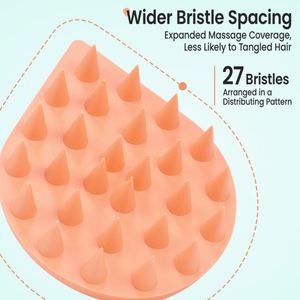 Custom Logo Silicone <b>Hair</b> Scalp Massager Brush Deep Cleaning Exfoliating Shampoo <b>Scrubber</b> with Ergonomic Grip - Product Image 4