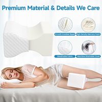 Coussin ergonomique personnalisé en mousse à mémoire de forme pour les genoux, coussin orthopédique profilé pour les jambes, idéal pour les dormeurs latéraux et les femmes enceintes
