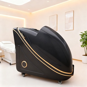 Centre <span class=keywords><strong>de</strong></span> beauté bien-être et spa Style assis Noir Acrylique Ozone Humide Vapeur Sauna Spa Capsule pour Traitement du Corps - Product Image 4