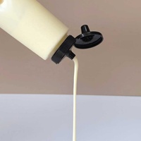 250ml PE Plastique Ketchup Mayonnaise Bouteille Conteneur Remplissage Chaud Sauce Squeeze Pot Flip Top Cap Bouteille En Plastique pour Sirop De Maïs