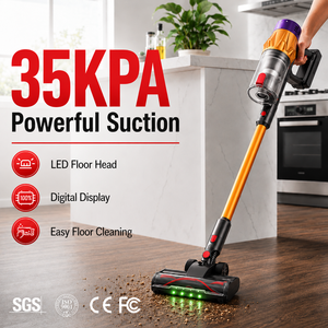 550W Powerful Cordless <b>Vacuum</b> Cleaner 35KPa Brushless Motor HEPA Filter LED Light Handheld <b>Vacuum</b> for Car Pet Hair Home Cleaning - Product Image 1