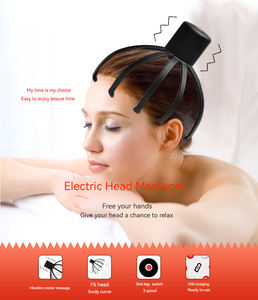 Pijat kepala elektrik getaran seluruh tubuh rileks pijat kulit kepala meningkatkan sirkulasi darah mengurangi kelelahan gurita pemijat kepala - Product Image 4