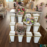 Plante Pot Stand Étagère Roues Intérieur Extérieur Jardin Fleur Présentoir