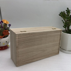 Caja de almacenamiento de regalo de madera Paulownia Caja de baratija de madera barata - Product Image 3