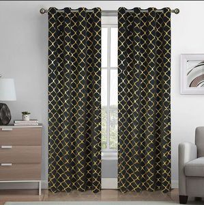 <span class=keywords><strong>Tende</strong></span> Personalizzate XinLan, Drappeggi di Lusso in Morbido Velluto con Stampa Dorata <span class=keywords><strong>per</strong></span> <span class=keywords><strong>Camera</strong></span> da Letto - Product Image 2