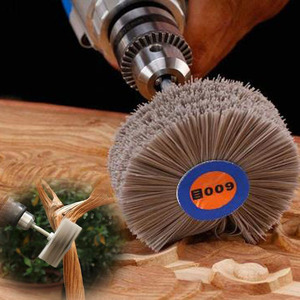 Brosse métallique abrasive 80 mm, grain 240, tête de polissage en fil d'acier pour disques de ponçage métal et bois - Product Image 2