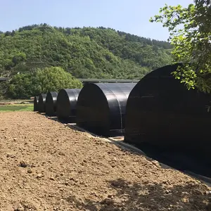 Estufa agrícola grande de vão único com filme preto filme verde para a agricultura
