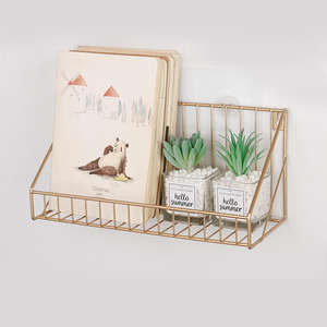 Estante de pared moderno de metal negro y madera para sala de estar, cocina, baño, elegante soporte de almacenamiento de exhibición flotante, muebles - Product Image 5