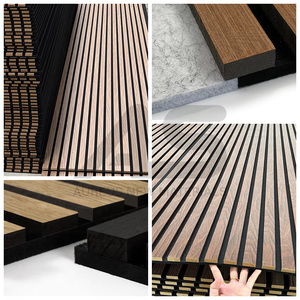 Aureus akupanel trang trí tường 3D thiết kế nội thất Polyester Acoustic tấm gỗ cách ly âm thanh tấm Tường âm thanh - Product Image 5