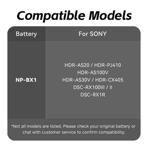 FB NP BX1 1000mAh แบตเตอรี่กล้องสำหรับ Sony ZV1 <span class=keywords><strong>RX100</strong></span> WX350 M5 M6 M3 M2 <span class=keywords><strong>M4</strong></span> CX240กล้องดิจิตอล HX90 - Product Image 6