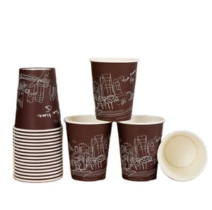 Gobelets en papier arabe de 8 oz à bon prix, imprimés offset, avec couvercles, pour usage domestique et festif, vente en gros - Product Image 1