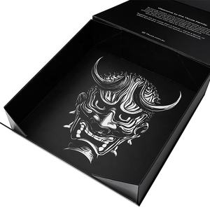 Cajas plegables con logotipo UV, cajas de embalaje de regalo plegables negras grandes personalizadas <span class=keywords><strong>para</strong></span> sudaderas con capucha, ropa de marca - Product Image 3