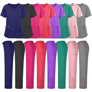 Tuta sanitaria clinica ad asciugatura rapida per uomo e donna set di Scrub medici elasticizzati per chirurghi studenti infermieristici uniformi ospedaliere - Product Image 1