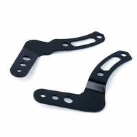 Supports de barrière de porte en aluminium noir avec revêtement poudré, usinés CNC et moulés sur mesure, pour montage de feux de voiture et feux antibrouillard