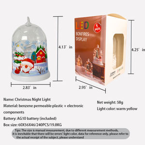 Светодиодные гирлянды Рождественская елка в стеклянном куполе домашний стол украшения - Product Image 3