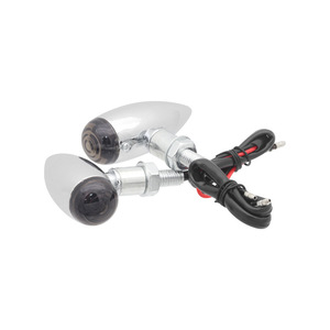 Clignotants de moto en alliage d'aluminium, clignotants noirs cool en forme de balle pour tout-terrain - Product Image 1