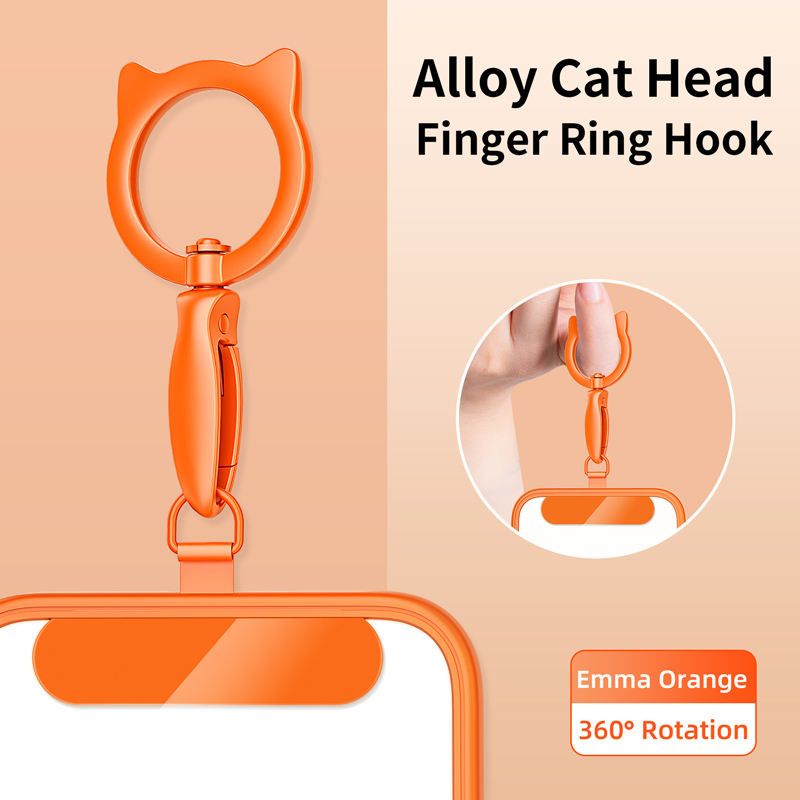 Emma Orange-Ring Buckle+Phone Clip