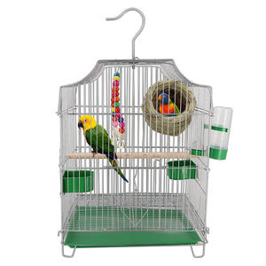 กรงนกโลหะพกพาได้น้ำหนัก5กก. สำหรับนกนกคลาสสิกทรงสี่เหลี่ยมความจุขนาดใหญ่เป็นมิตรกับสิ่งแวดล้อม - Product Image 1