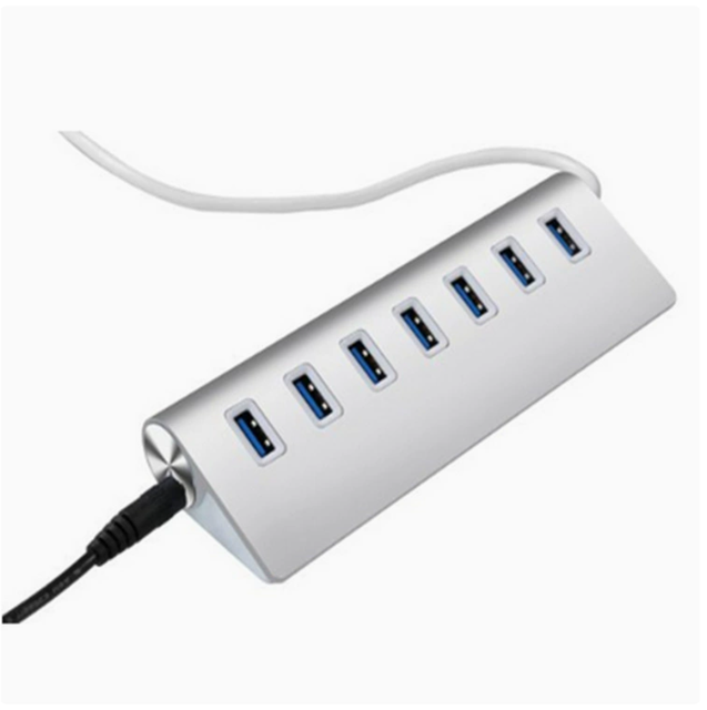 Cross-border Spot USB 3.0 Hub with Cable, Aluminum Alloy, 1-to-7 Splitter, Computer USB Extender