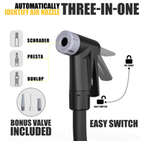BAIMEI High Pressure 130-160PSI Bike Floor Pump Pressure Gauge Waterproof Lightweight Eco-Friendly Portable Universal Inflator