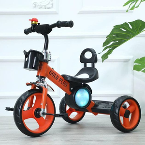 Vélo pour bébé en acier avec éclairage et musique, siège arrière confortable et pneus en mousse – Offre spéciale - Product Image 5